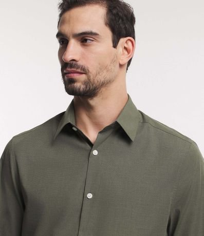 Camisa Regular Básica en Algodón con Manga Larga 4
