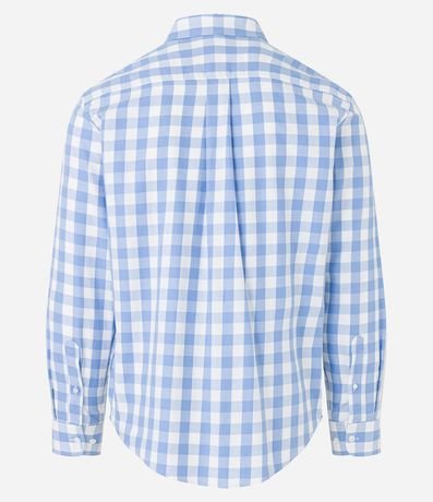 Camisa Regular en Sarga con Estampado de Cuadros 2