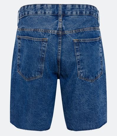 Bermuda Slim Jeans con Desgastes y Barra a Hilo 7