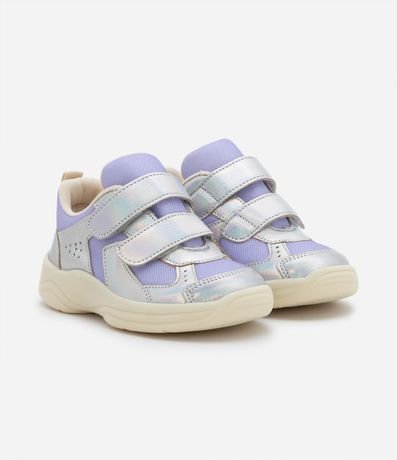 Championes Infantiles con Detalles Holograficos y Velcro - Talle 20 al 27