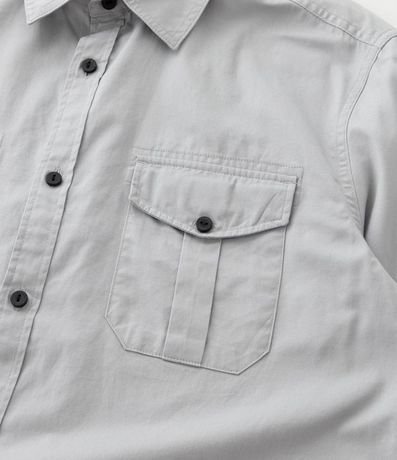 Camisa Manga Larga en Sarga con Bolsillos 9