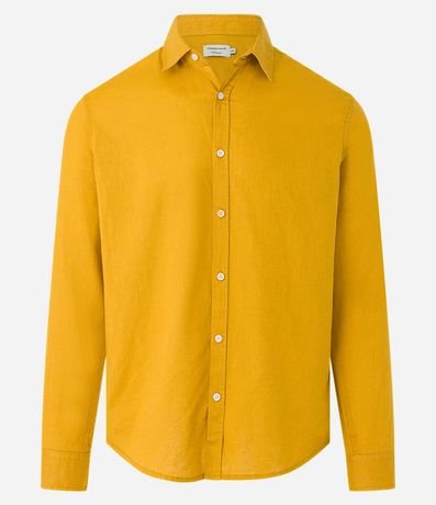 Camisa Comfort Básica en Lino Manga Larga 6