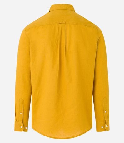 Camisa Comfort Básica en Lino Manga Larga 7