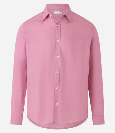 Camisa Comfort Básica en Lino Manga Larga 5