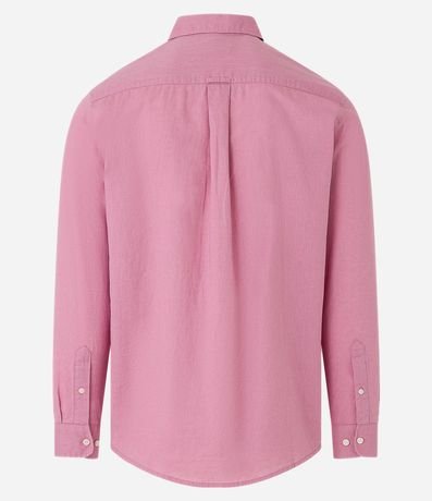 Camisa Comfort Básica en Lino Manga Larga 6