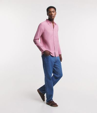 Camisa Comfort Básica en Lino Manga Larga 2
