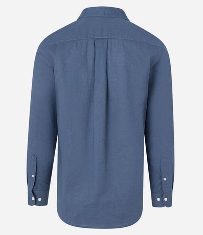 Camisa Comfort Básica en Lino Manga Larga 8