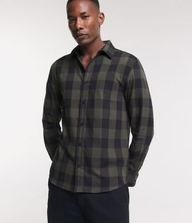 Camisa Manga Larga en Franela de Cuadros 4