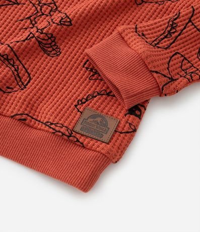 Remera Infantil en Malla Waffle Texturizada Estampa Jurassic Baby - Talle 2 a 5 años 5