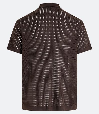 Camisa Relaxed de Punto Abierto con Cuello Inglés 7