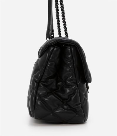 Bolso Shoulder Grande con Textura Capitoneada y Correa de Cadena 4