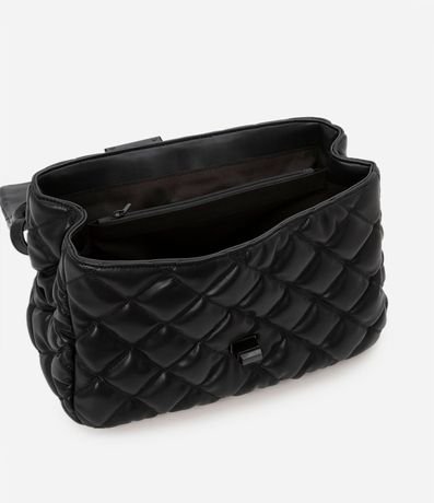 Bolso Shoulder Grande con Textura Capitoneada y Correa de Cadena 6