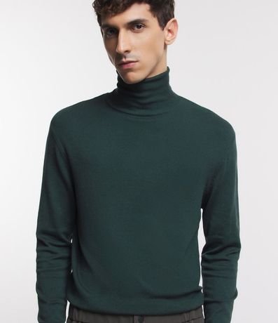 Buzo Slim Liso con Cuello Alto