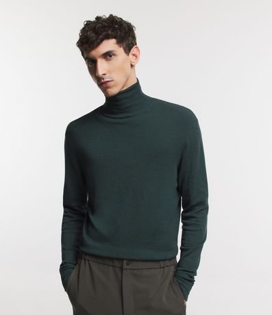 Suéter Slim en Punto con Textura y Cuello Alto 5
