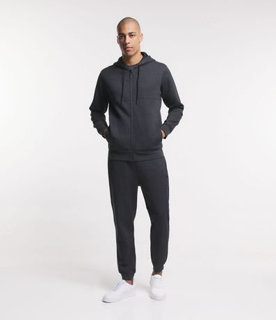 Saco Básico Deportivo en Algodón con Capucha y Cierre Delantero 2