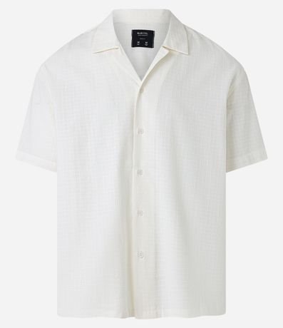 Camisa Boxy en Ripstop con Textura Cuadrilé 1