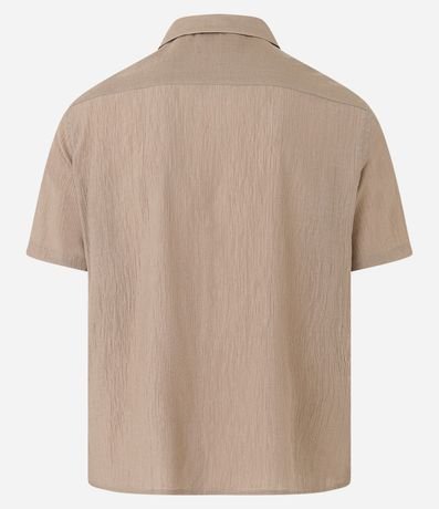 Camisa Slim en Viscosa con Textura Diferenciada y Cuello Inglés 10