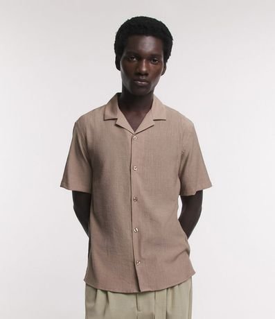 Camisa Slim en Viscosa con Textura Diferenciada y Cuello Inglés 7