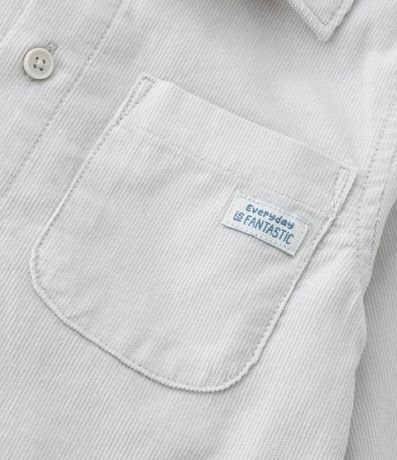 Camisa Infantil en Terciopelo Cotelê con Pequeño Bolsillo - Talle 1 a 5 años 6