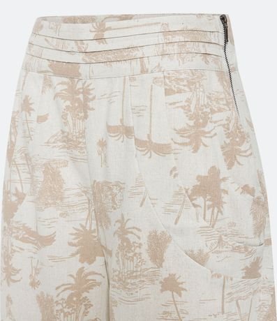 Short Cintura Mediana en Viscolino con Cocoteros Estampados 6