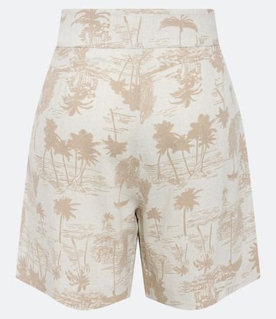 Short Cintura Mediana en Viscolino con Cocoteros Estampados 7