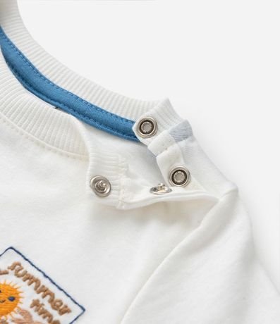 Conjunto Infantil en Algodón con Bordado en el Pecho - Talle 3/6 a 18 meses 5