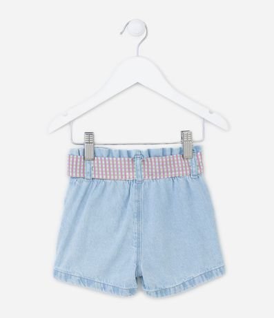 Short Clochard Infantil Jeans con Cinturón de Pañuelo - Talle 1 a 5 años 2