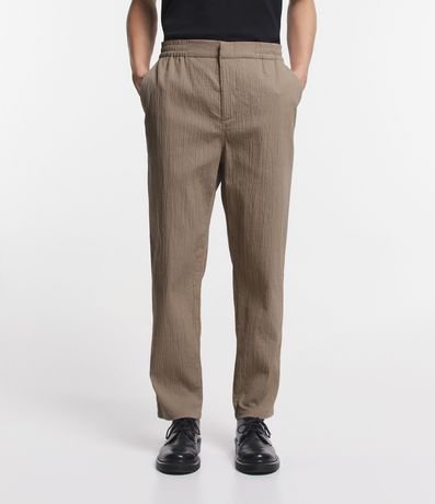 Pantalón Relaxed en Ana Ruga con Cintura Elástica 3