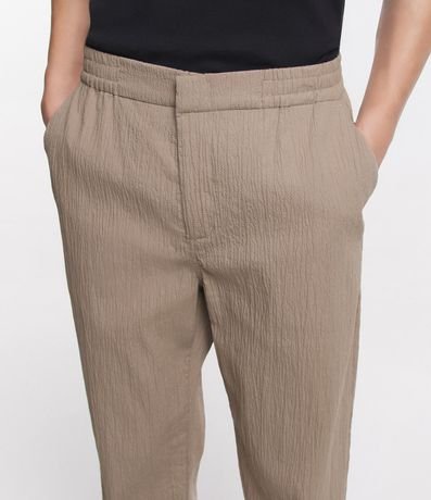 Pantalón Relaxed en Ana Ruga con Cintura Elástica 4