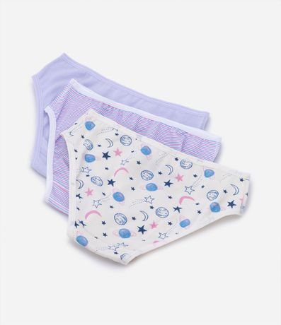 Kit 03 Bombachas Infantiles con Estampados Variados - Talle 4 a 14 años 3