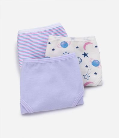 Kit 03 Bombachas Infantiles con Estampados Variados - Talle 4 a 14 años 3