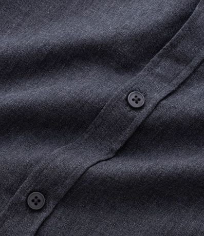 Camisa en Algodón con Botones Delanteros y Efecto Melange 10