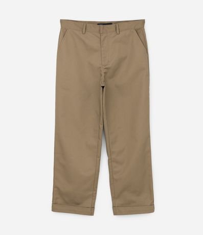 Pantalón en Sarga con Trabillas en la Cintura y Barra Italiana 7