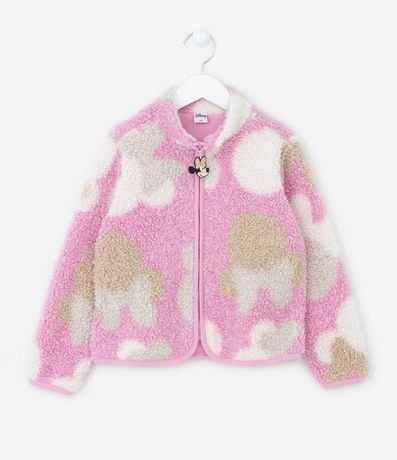 Campera Infantil en Sherpa con Estampado Minnie - Talle 1 al 6 años