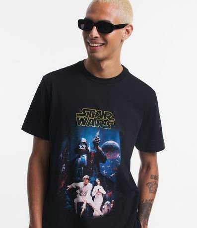 Remera Comfort en Media Malla con Estampa Star Wars 4