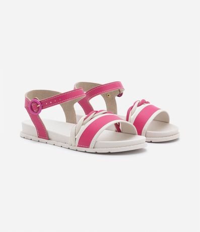 Sandalia Comfy Infantil con Tira Trenzada y Cierre con Hebilla - Talle 26 al 36