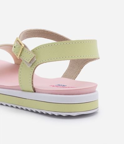 Sandalia Flatform Infantil con Detalles Metalizados y Suela Tricolor - Talle 20 al 25 2
