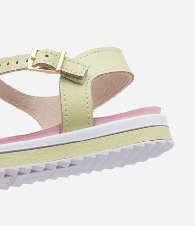 Sandalia Flatform Infantil con Detalles Metalizados y Suela Tricolor - Talle 20 al 25 4