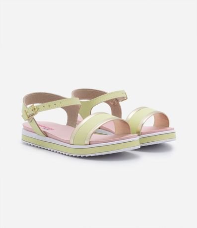 Sandalia Flatform Infantil con Detalles Metalizados y Suela Tricolor - Talle 20 al 25 5