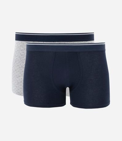 Kit 02 Calzoncillo Boxer en Media Malla con Cintura Elástica 1