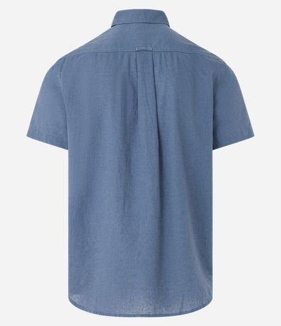 Camisa Comfort Básica en Lino con Manga Corta 2