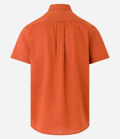 Camisa Comfort Básica en Lino con Manga Corta 3