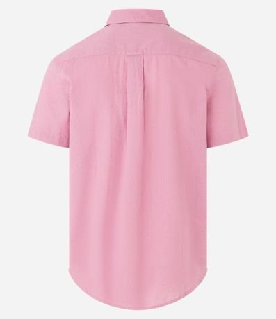 Camisa Comfort Básica en Lino con Manga Corta 8