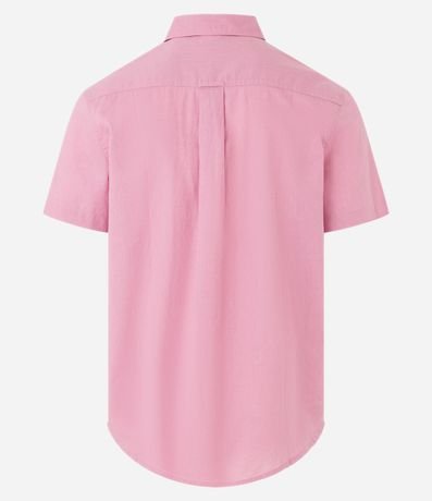 Camisa Comfort Básica en Lino con Manga Corta 9