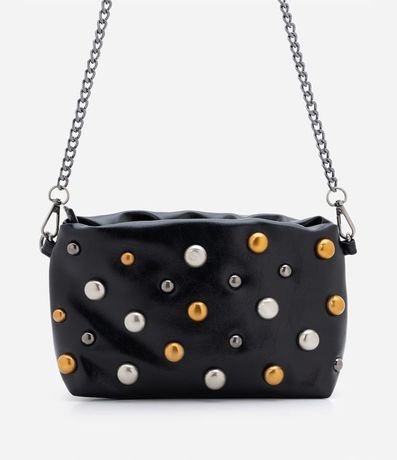 Bolso Transversal Pequeno con Correa de Cadena y Tachas Aplicadas 4