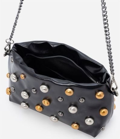 Bolso Transversal Pequeno con Correa de Cadena y Tachas Aplicadas 6