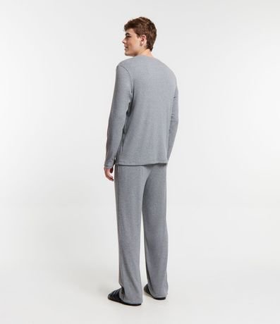 Pijama Largo con Textura Acanalada 2