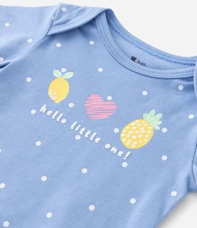 Body Infantil en Media Malla Estampa de Frutas y Corazón - Talle 0 a 18 Meses 5