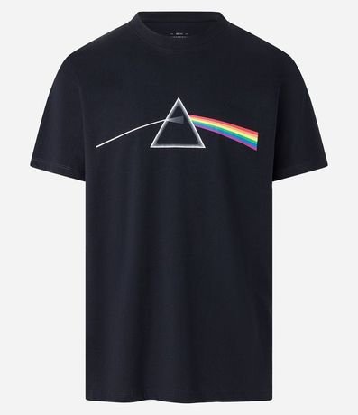 Remera Comfort en Media Malla con Estampado Prisma del Pink Floyd 5