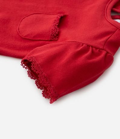 Body Infantil con Pequeño Bolsillo y Encaje en la Manga - Talle 0 a 18 meses 4